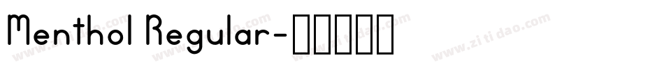 Menthol Regular字体转换
